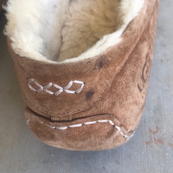 UGG Men’s Ascot Slipper Chestnut Shearling Lined - Picture 11 of 12